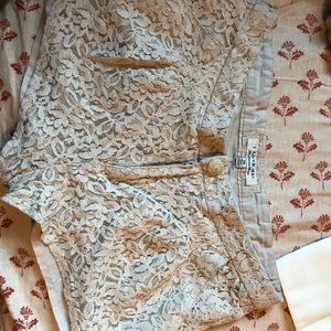 F21 H81 lace aplique shorts